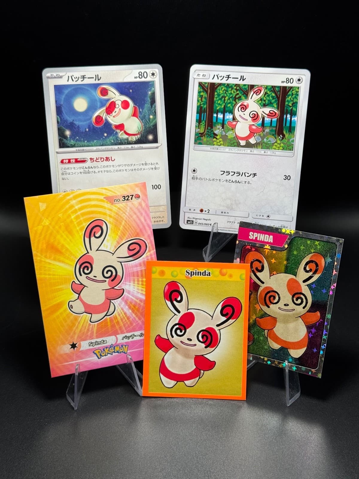 Listing photo for Pokemon Spinda Set of 5 - Spinda # 327 TCG/NON-TCG Cards & Peru Sticker Set
